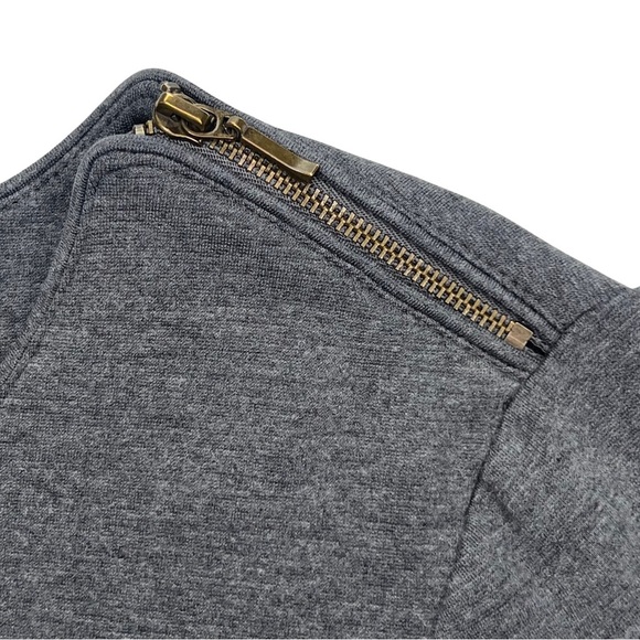 TALBOTS Sheath Dress Long Sleeve Zipper Shoulder Pintuck Gray 8 ID004875 - Picture 5 of 13